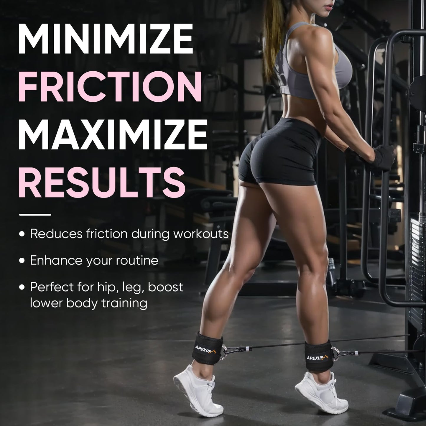 APEXUP 10lbs/Pair Adjustable Ankle Weights+ Ankle Strap