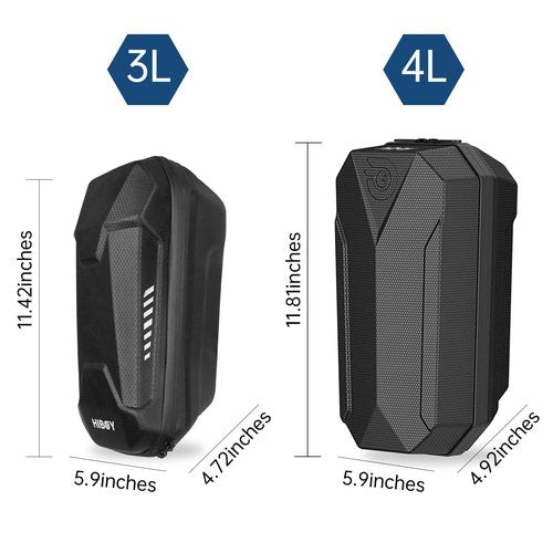 Hiboy Scooter Storage Bag, 4L Large Capacity Handlebar Bag, Front Hanging Bag for Electric Scooter/Electric Bike, For Carrying Chargers, Phone, Keys with Waterproof Hardshell EVA Material
