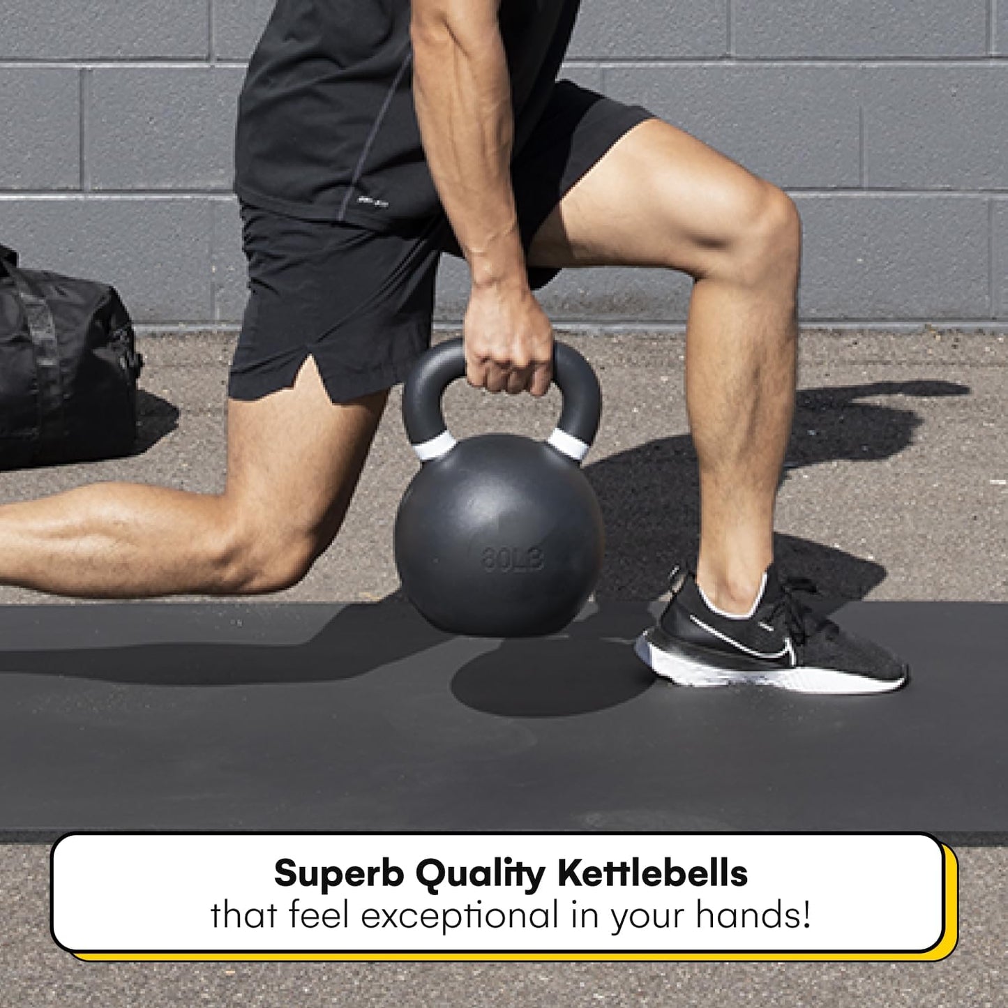 Powder Coated Kettlebell Weights 5-90 LB | Durable Gym Equipment for Strength Training