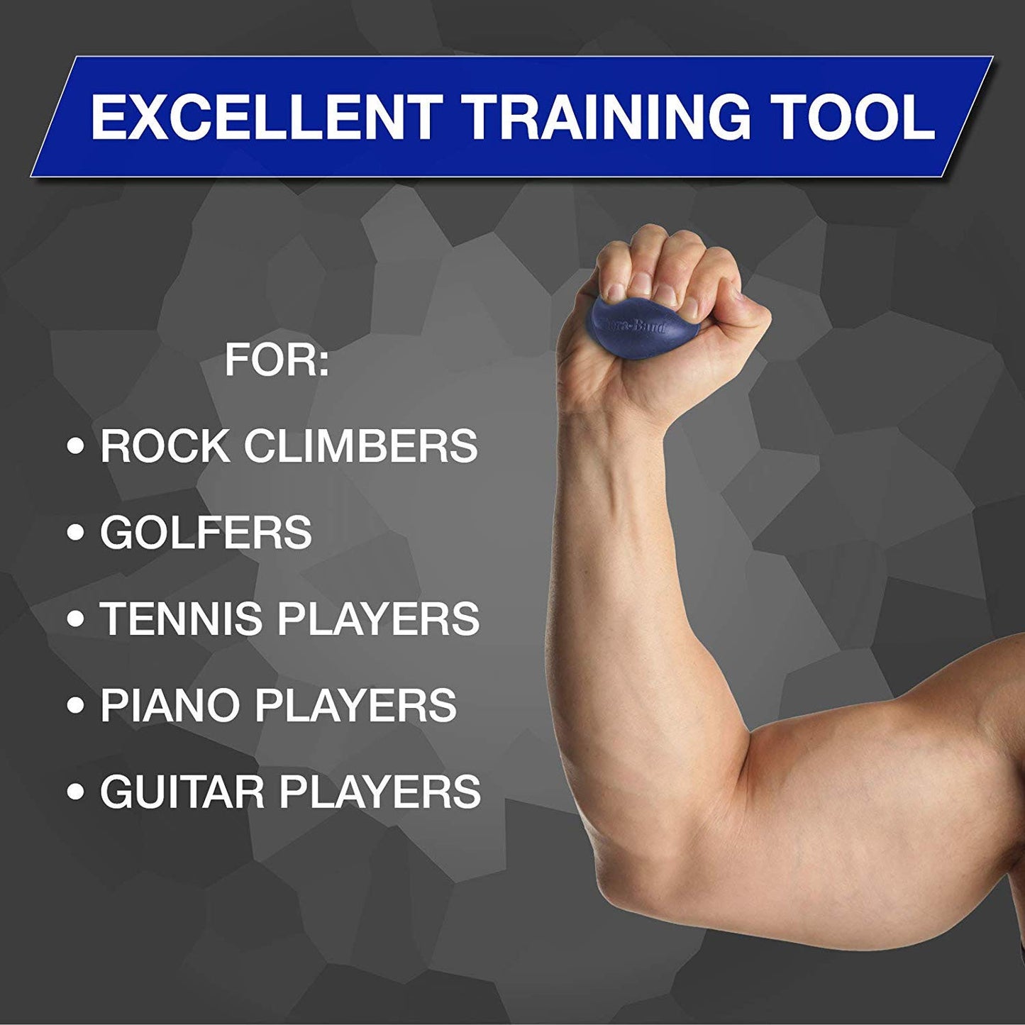 THERABAND Hand Strengthening Ball - Soft Grip Exerciser for Wrist, Finger & Forearm Therapy, Red, Beginner-Friendly
