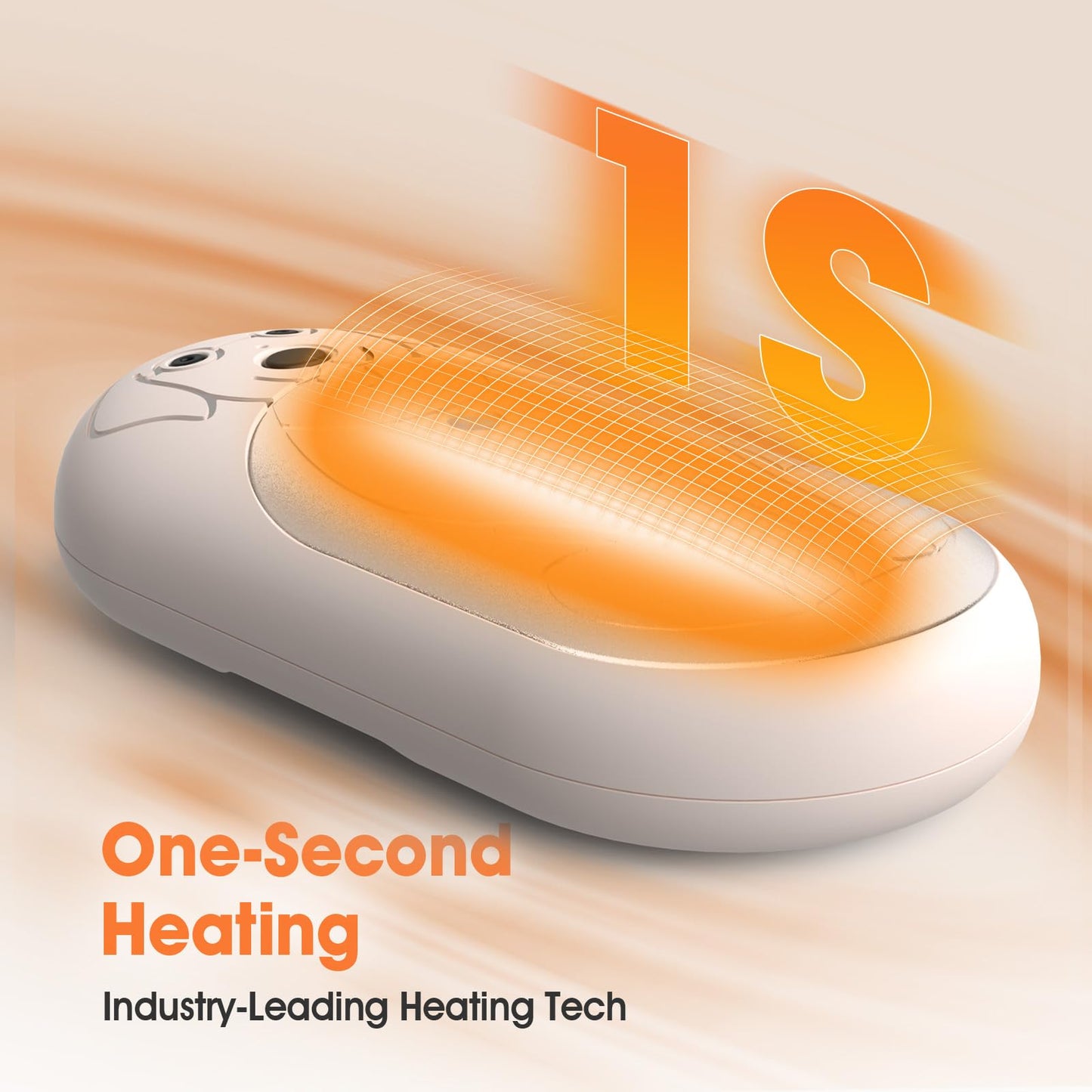 Hand Warmers, 2 Pack 6000mAh Rechargeable Hand Warmer for Outdoors, for Men Women, White