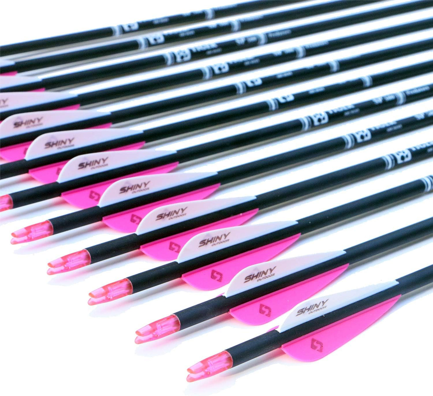30Inch Carbon Arrow Practice Hunting Arrows with Removable Tips for Compound & Recurve Bow(Pack of 12)