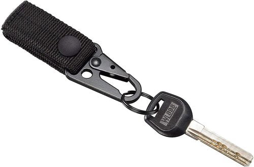 BOOSTEADY Tactical Key Ring Holder Nylon Gear Keeper Pouch for Molle Bags Webbing Attachment Strap Belt with 1 Pcs Fire Starter