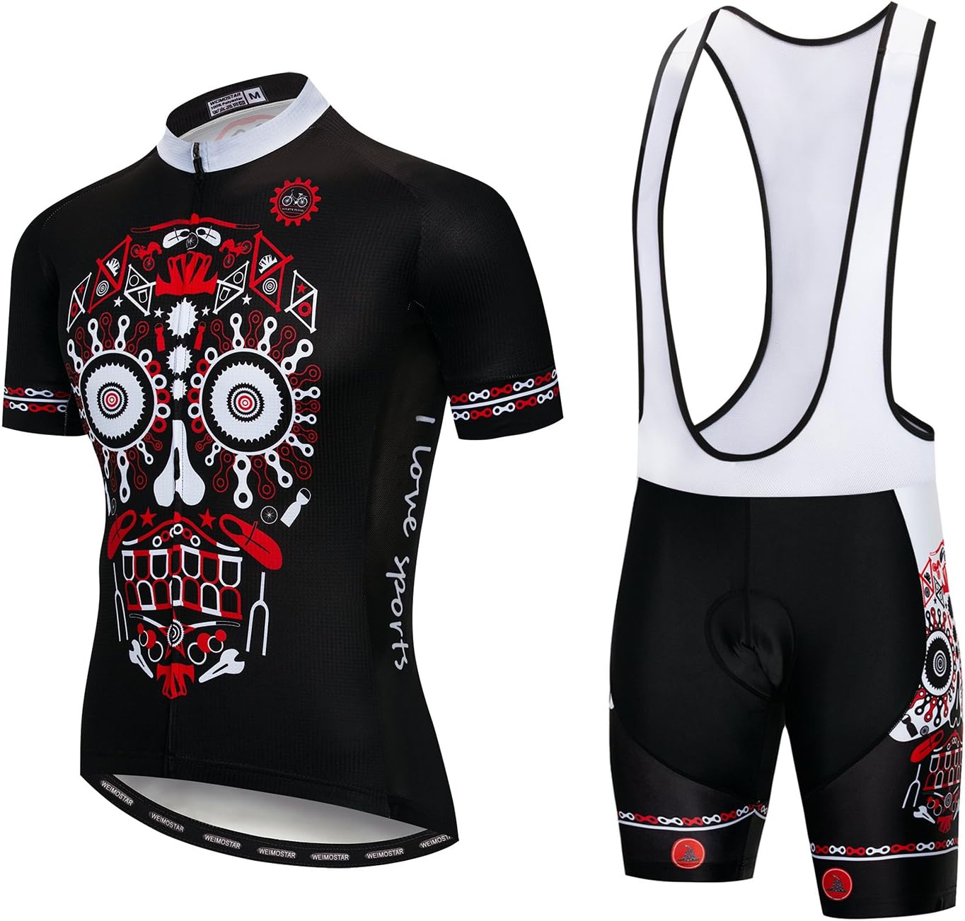 JPOJPO Cycling Jersey Men, Mountain Bike Shirt Tops S-5XL - Breathable and Quick Dry