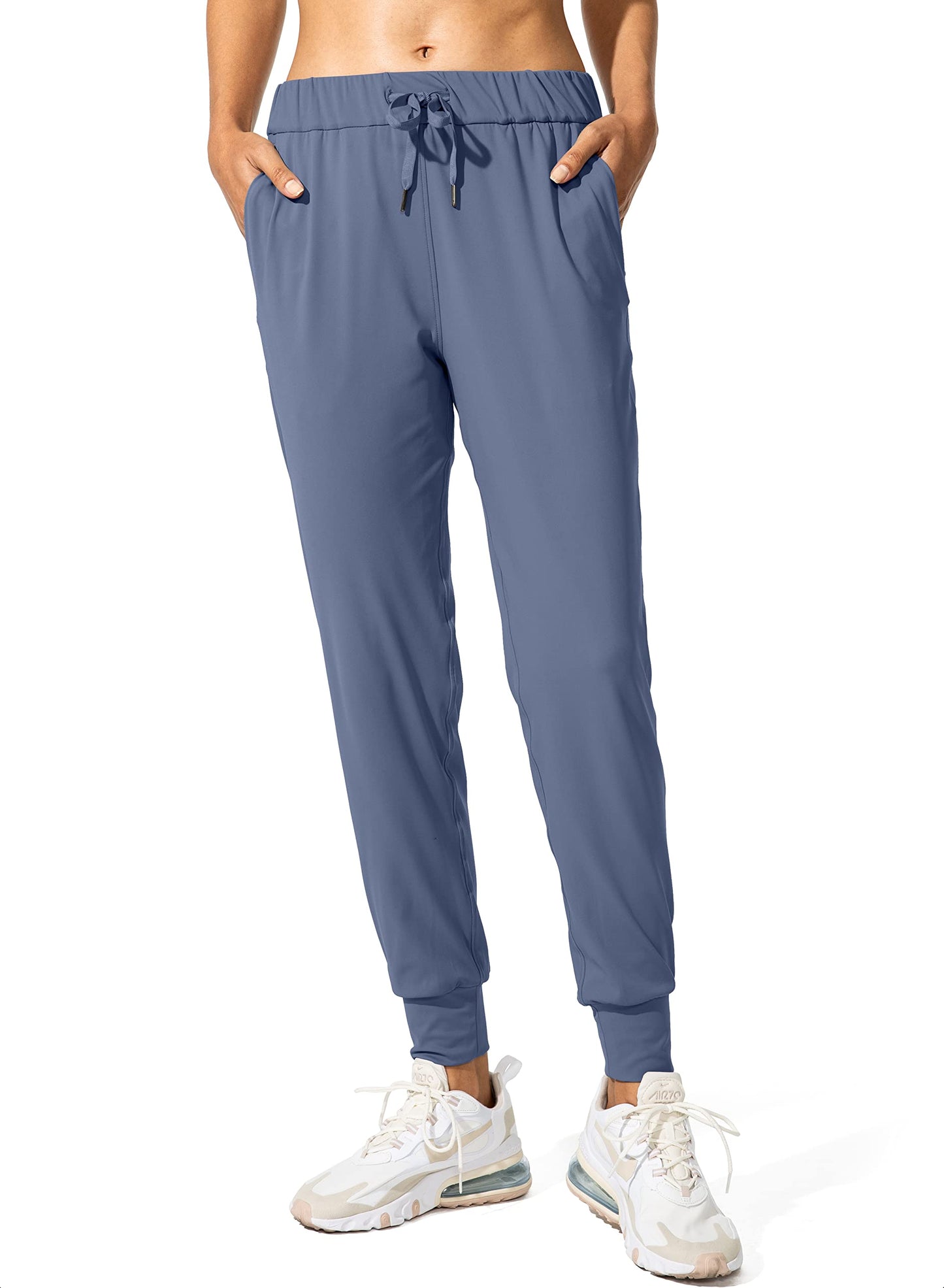SANTINY Women's Joggers Pants Pockets Drawstring Running Sweatpants for Women Lounge Workout Jogging(Slate Blue_M)