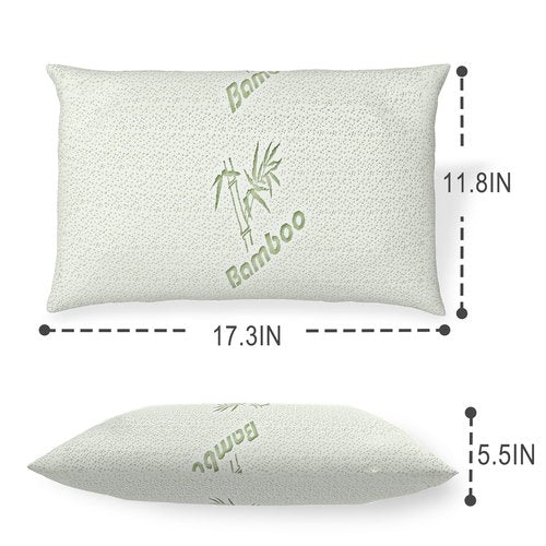 GIVANLEE Camping Pillow for Sleeping 2 Pack,Travel Pillow Compact Filled in Shredded Memory Foam,Portable with Storage Bag,Soft Cover,Small Pillow for Camp Backpacking Hiking Gear&Accessories