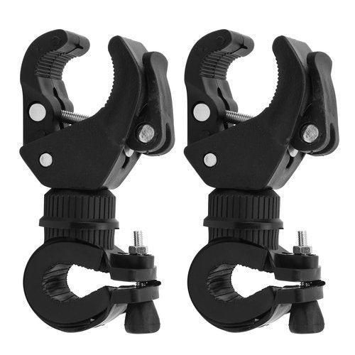 Bike Flashlight Holder, 2 pcs Bike Light Mount Holder 360 Degree Rotatable Bicycle Flashlight Bracket Cycling Flashlight Holder Torch Clip Flashlight Mount Holder Mount Bicycle Mounting Bracket
