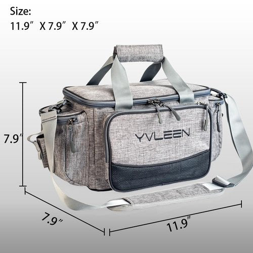 YVLEEN Fishing Tackle Box Bag - Outdoor Large Fishing Tackle Storage Bag - 100% Water-Resistant Polyester Material - Fishing Tackle Bags - Suitable for 3600 Tackle Box