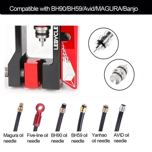 Bicycle Hydraulic Hose Fitting Insertion Tool, Oil Brake Needle Driver Installation, Bicycle Internal Wiring Tools Hydraulic Hose Cutter For Bicycle Olive Banjo Fitting Insert Install Head Press
