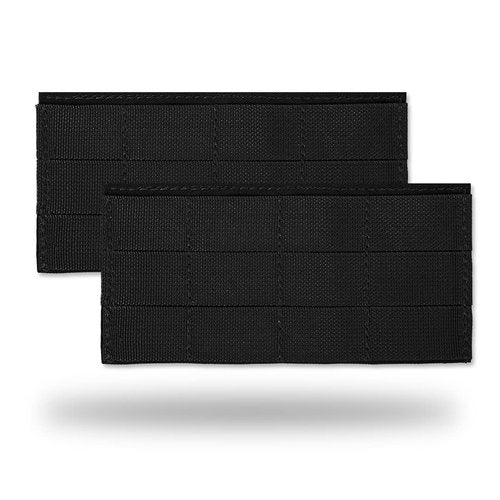 Tactical Belt Molle Accessories,2 Pcs Removable Loading Panels,Convertible Add Molle System for Gun Work EDC Police Duty (BK)