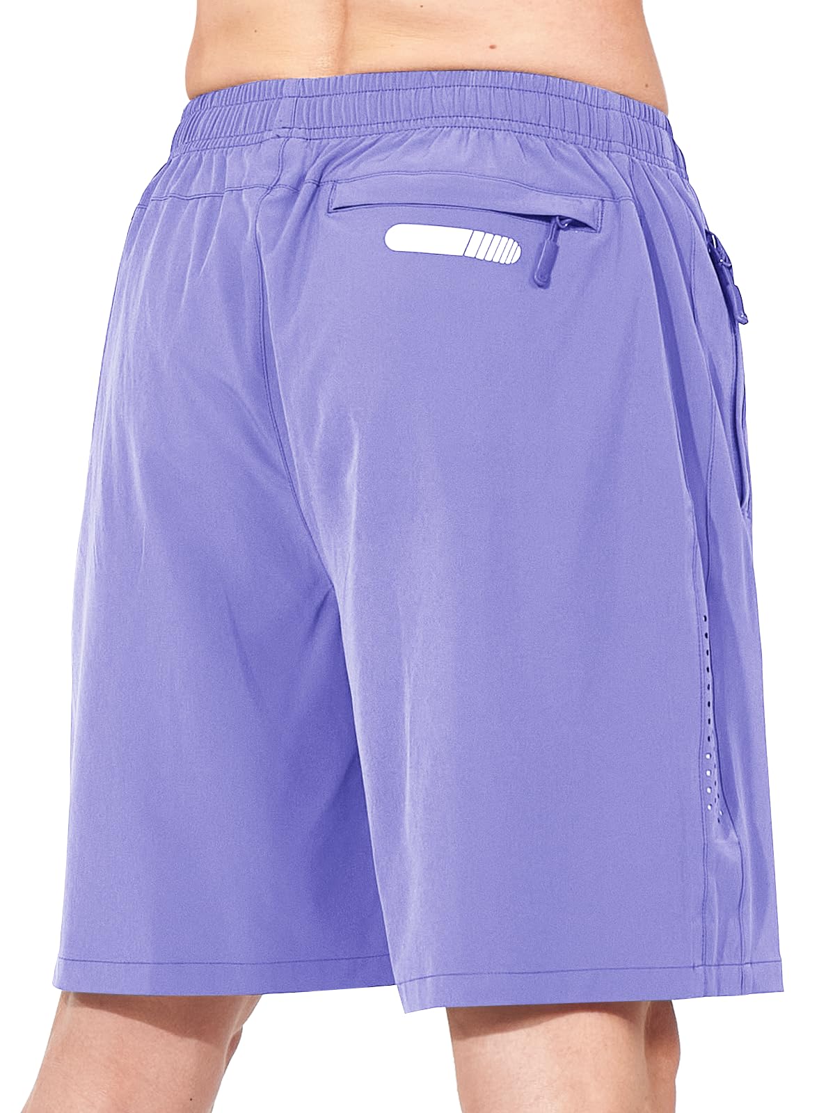 NORTHYARD Men's Athletic Running Shorts Gym Workout 7"/9"/5" Quick Dry Lightweight Sports Basketball Tennis 3 Zipper Pockets Violet 4XL