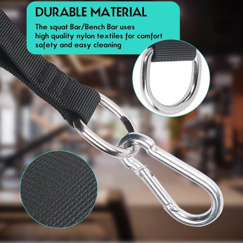 Dsyboko Bench Bar Attachment Straps Compatible with Bowflex Gyms for LAT/Bench Bar Attachment Straps (Pair)