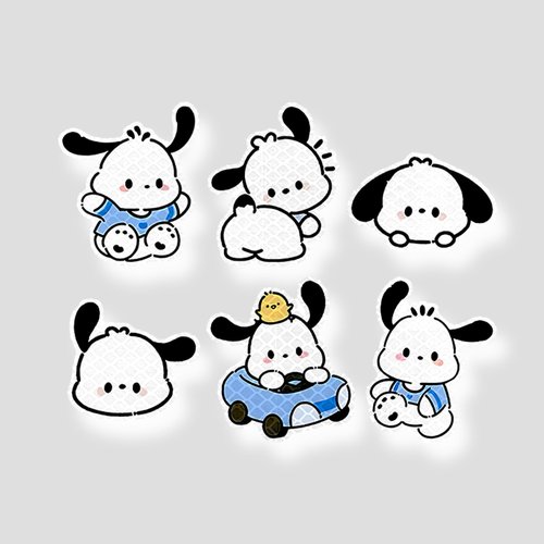 High Reflective Stickers Anime Sticker for Helmet Cute Safety Sticker Reflective Diamond Grade High Visibility Tapes for Night Riding Bike Motorcycle Helmet Waterproof Anime Decals (POCHA)