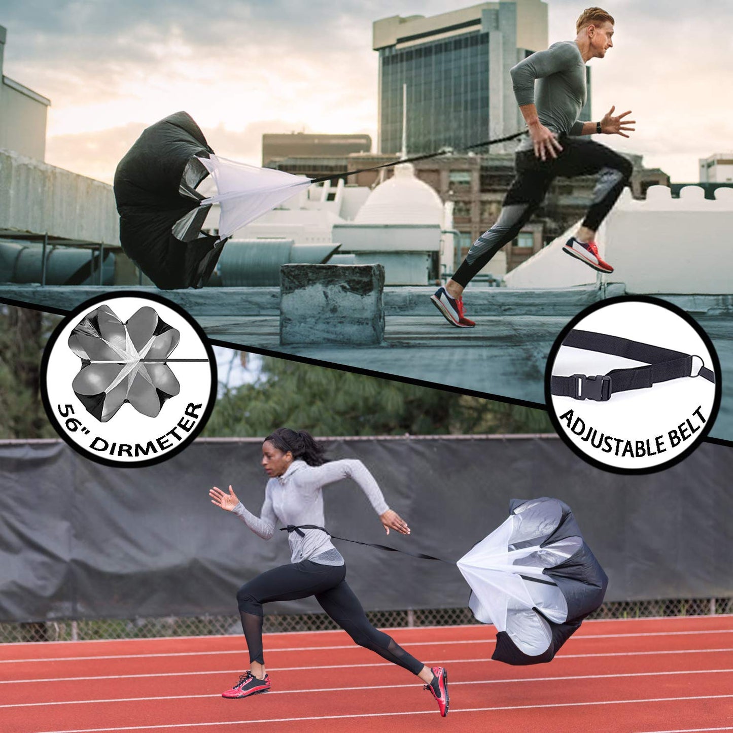 Gendeda Speed Agility Training Set, Includes Agility Ladder, Resistance Parachute, Jump Rope,5 Resistance Bands, Muscle Roller Stick and 10 Cones, Speed Training Equipment for Soccer Football (Yellow)