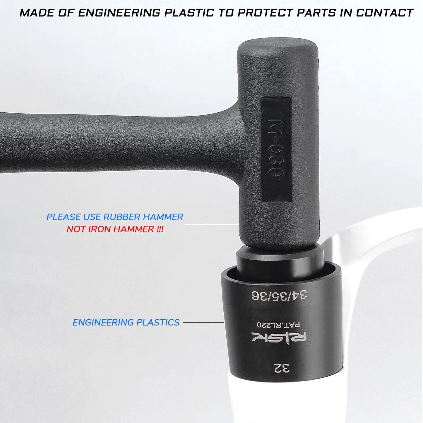 KIEVODE 4 in 1 Dust Seal Installation Tool for Bike Suspension Forks - Bicycle Fork Dust Seal Driver Wiper Installation Tool Guide for 32mm 34mm 35mm 36mm Fox Rockshox and More
