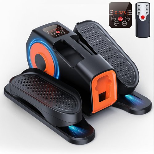 DUREXO Under Desk Elliptical, Elliptical Leg Exerciser for Seniors, Home Portable Elliptical with Remote Control and 12 Adjustable Speeds, Electric Seated Pedal Exerciser