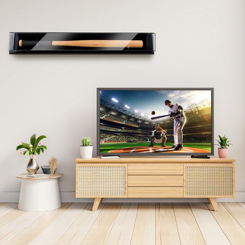 Silipull Baseball Bat Display Case Wall Mounted Tabletop Bat Display Case W/98% UV Protection Holder for Sport Collector Memorabilia Birthday Gift(Full Size-Fits ≤36" Bats)