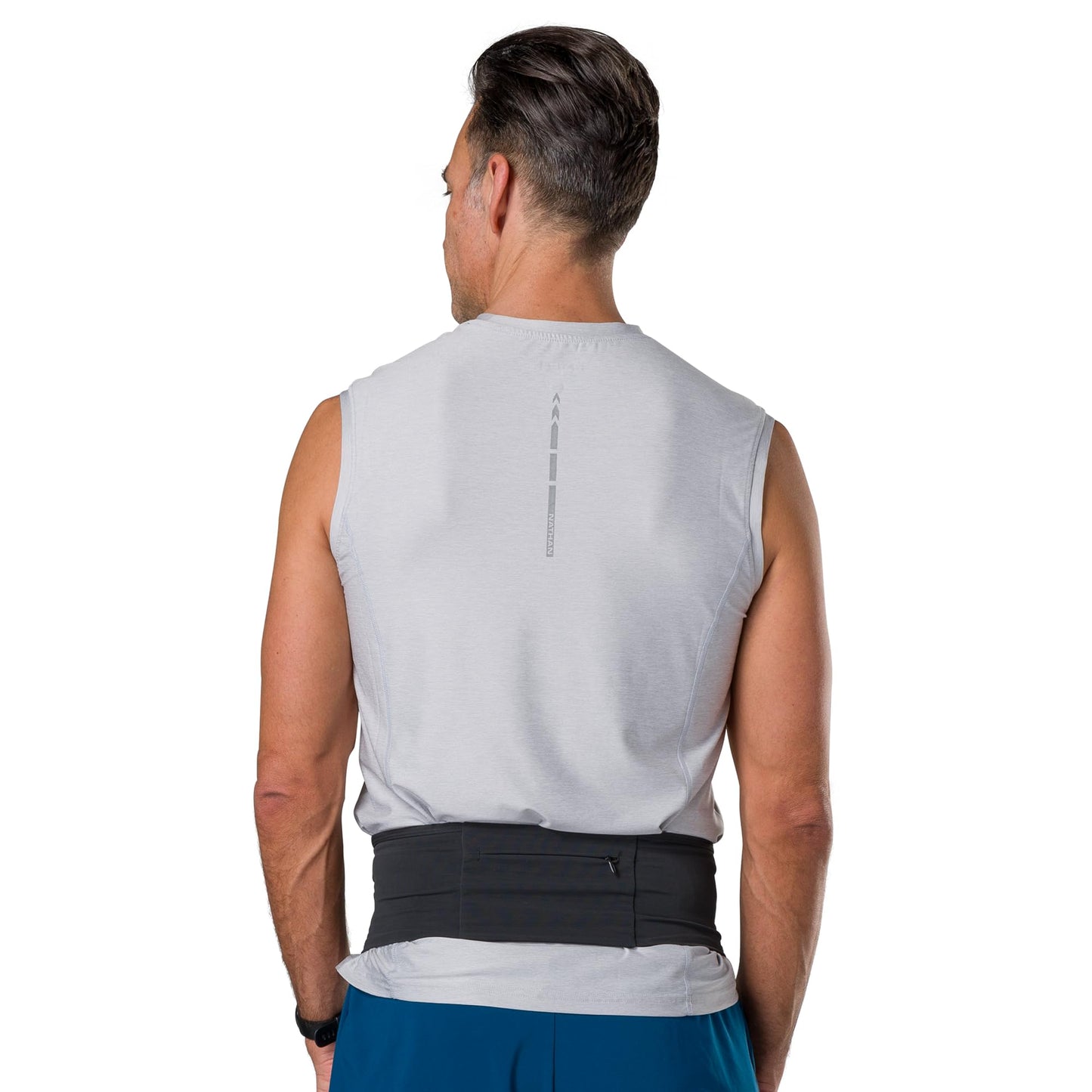 Nathan Zipster Max Running Belt, Running Belts for Women and Men, Bounce-Free Waist Pack with Extra Large Zipper Pocket, Smartphone Storage, Walking, Gym, Hiking