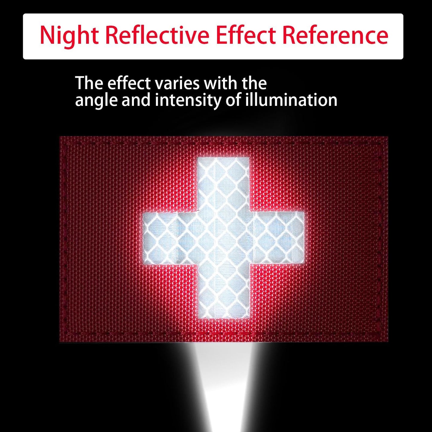 FORWOMLM 4pcs IR Reflective Red Cross Medic Patches Infrared EMS EMT Tactical Military Armband Hook and Loop First Aid Morale Patches for IFAK EDC Bag Plate Carrier Backpacks