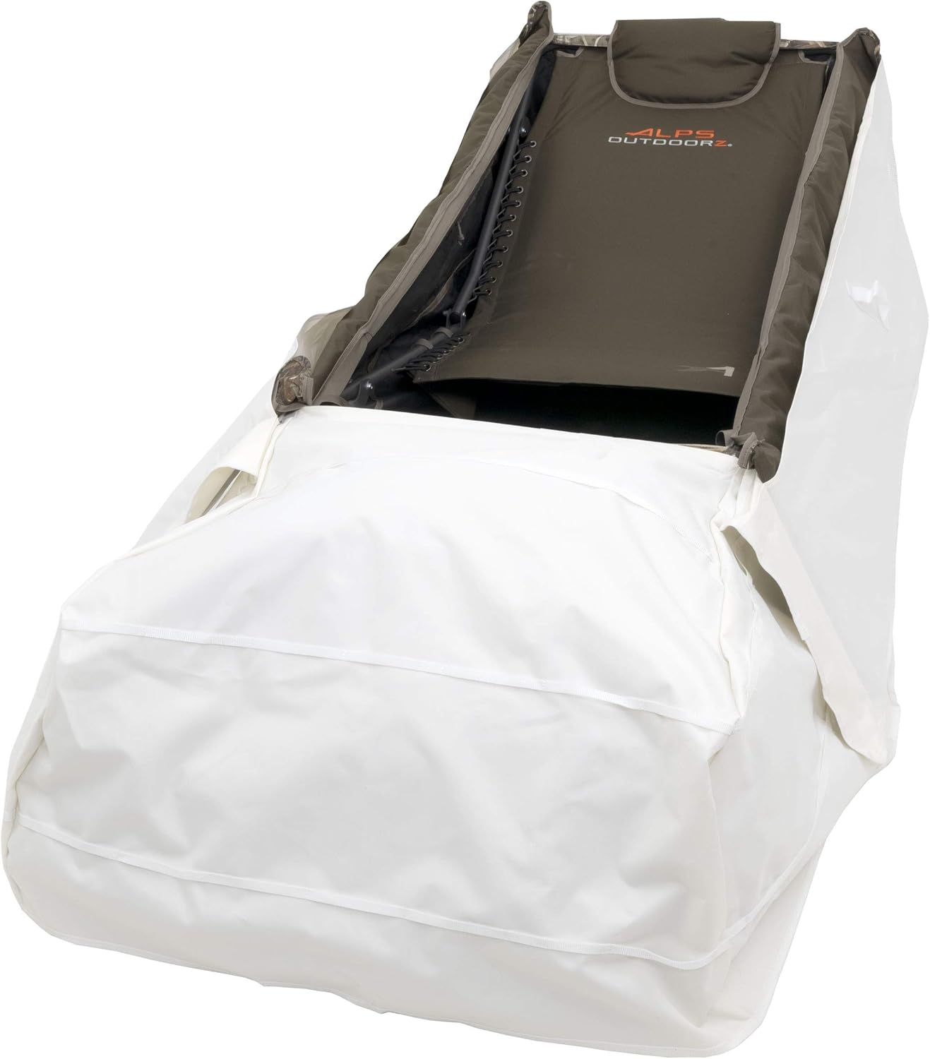 ALPS OutdoorZ Legend Layout Blind - Hunting Blind, Zero-Gravity Chair Design, Waterproof Floor, Mesh Face Screen, Rear Zippered Door, and Backpack Carry Straps with Optional Snow Cover Accessory