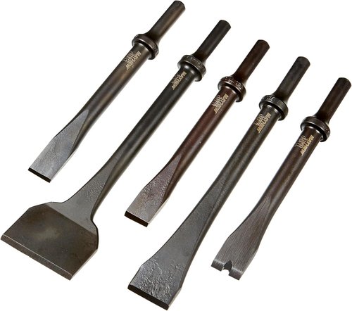 Mayhew Tools 32023 Pneumatic Cut, Chisel and Scraper Set, Black Oxide Finish, 5-Piece