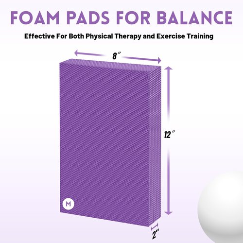 Corsiampoo Balance Pad-Foam Exercise Pad, Non-Slip,11.8x7.8x2 Inch Stability Trainer Pad for Physical Therapy,Yoga, Dancing Balance Training and Fitness
