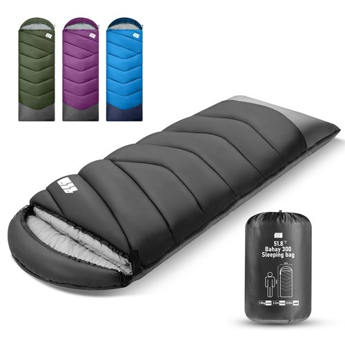 TANSTRIDER Sleeping Bags for Adults Cold Weather & Warm 40℉,4lb Lightweight Sleeping Bag for Tall Kids Girls Boys with Compression Sack,Camping Essentials Gear, Hiking,Travel, Outdoor & Indoor