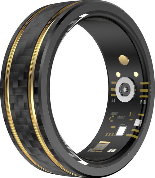 CNBRO Smart Ring Heart Rate Monitor Blood Pressure Ring Sleep Tracker Fitness Ring Pedometer Step Counter Calories Fitness Tracker Waterproof Health Smart Rings for Men Women