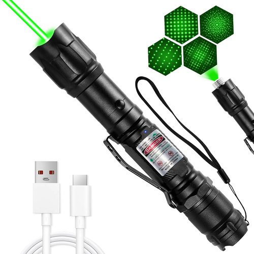 MIPREZT [Professional] Rechargeable Green Line Light Flashlight Long Distance Range for TV/LED/LCD Screens Tactical Flashlights Presentation Office/Outdoors/Astronomic/Construction [002]