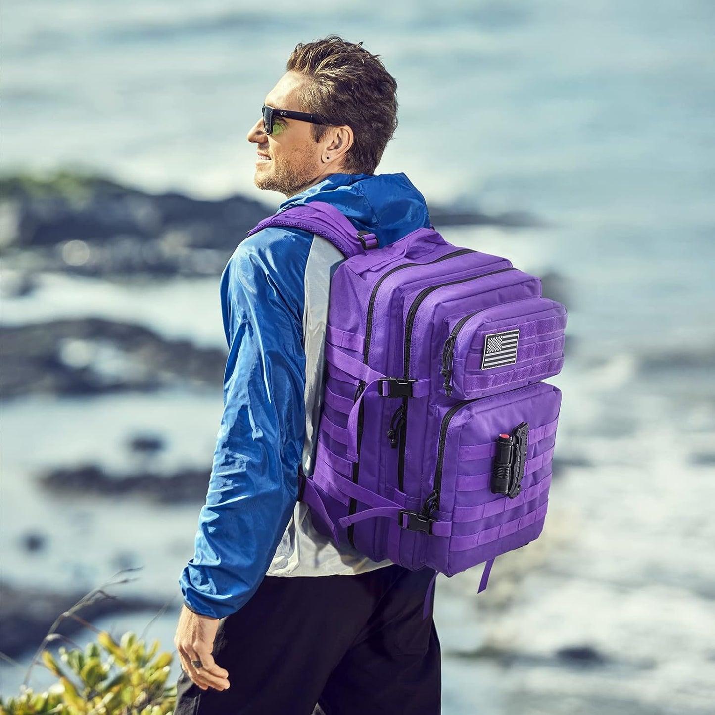 G4Free 45L Military Tactical Backpack 3 Day Assault Survival Molle Pack Bug Out Bag Travel Fishing Backpack Rucksack