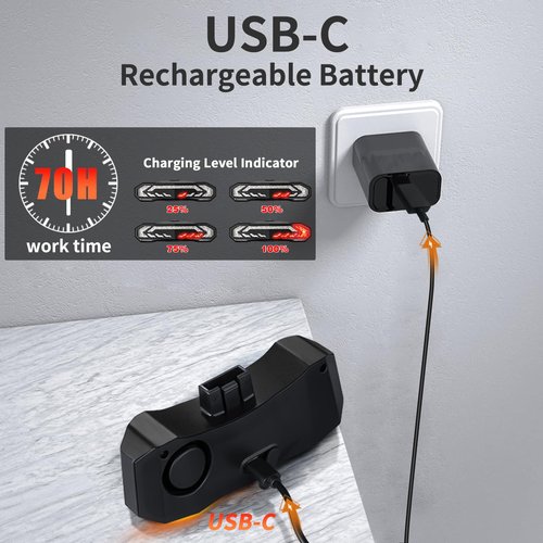 WSDCAM Smart Bike Seat Tail Light with Turn Signals and Brake Light, Bicycle Alarm Horn with Remote, Rechargeable Alarm, Auto ON/Off, IP65 Waterproof, High Intensity Rear Accessories Fits Any Bike
