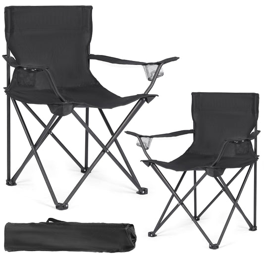 2 Pack Camping Chairs -Lightweight and Supportive Chairs for Adult and Lightweight Individuals - Compact, Durable, and Portable - Ideal for Camping, Hiking, Beach, and Picnics -Carry Bag