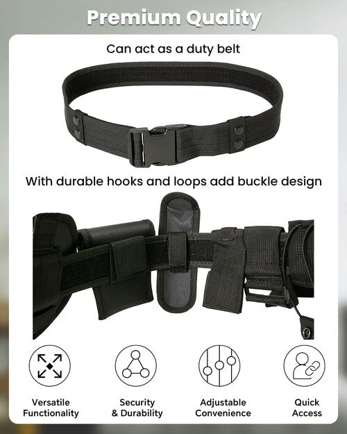DUPDMKIN Police Belt 10 in 1 Duty Belt for Tactical Security, Military Modular Equipment System Mold