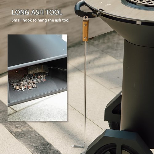 ONLYFIRE GRILLS 3-in-1 Rocket Stove with Griddle, Grate & Pot Rack, Large Wood BBQ Grill with Wheels, Ash Tool & Cover, Outdoor Stove for Patio Barbecue Cooking Backyard Camping RV Tailgating, GS346