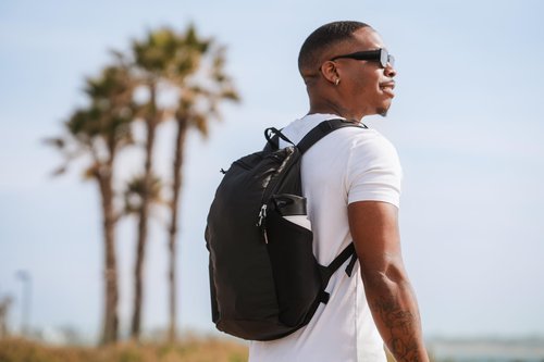 ChicoBag Travel Pack rePETe + Refine | Eco-friendly Lightweight and Packable Travel Backpack (Sapphire)