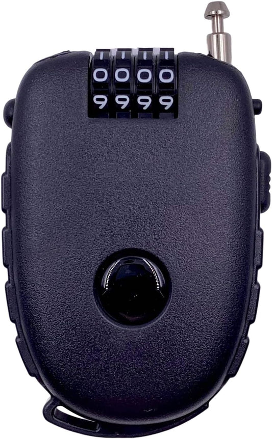 Bosvision Ultra-Secure 4-digit Combination Lock with 3 Feet Retractable Cable for Bike, Ski, Snowboard and Stroller