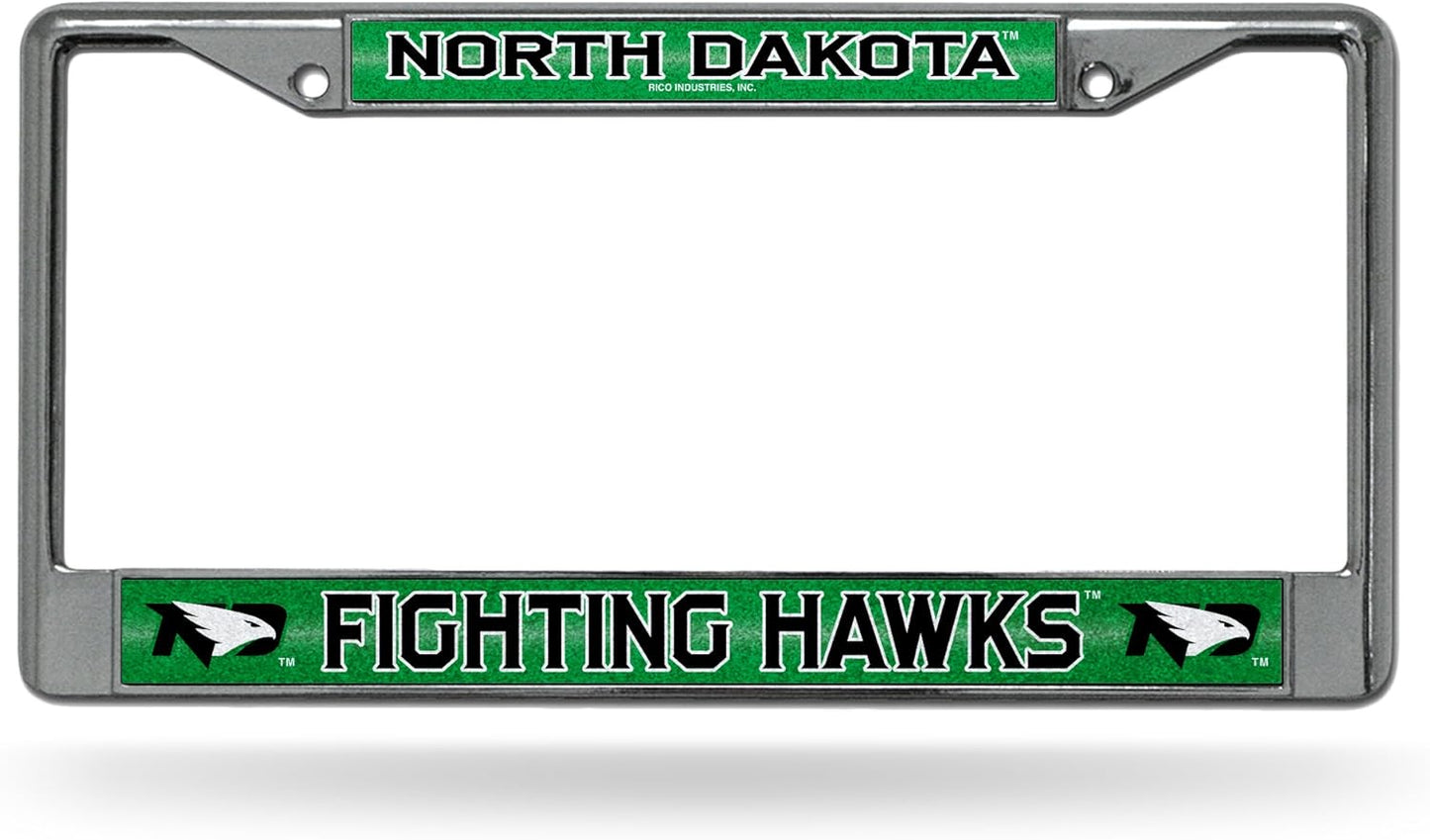 Rico Industries NCAA 12" x 6" Silver Bling Chrome Car/Truck/SUV Auto Accessory