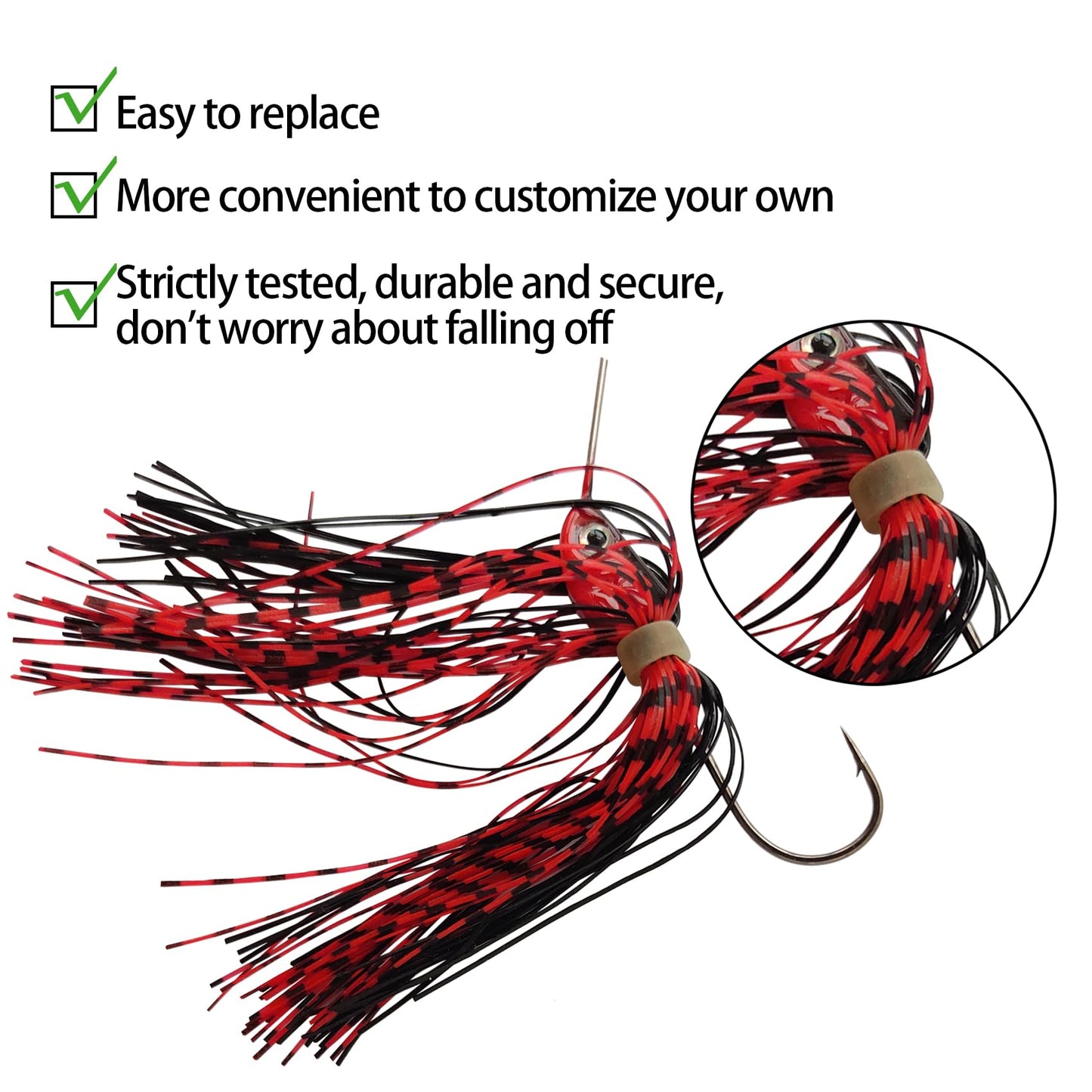 Eupheng Spinner Baits for Bass Fishing Multi-Color Kits, Double Willow & Colorado Blades with Silicone Hubbed Skirt Bass spinner baits, Available in 1/4oz, 3/8oz, 1/2oz, 1/8oz, 3/16oz