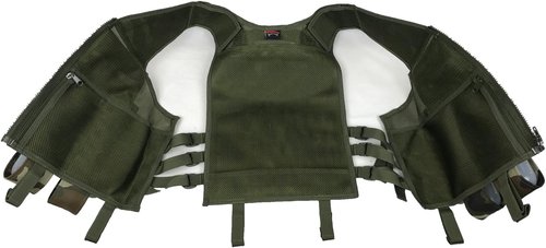 Maddog Tactical Paintball Battle Vest - Woodland Camo