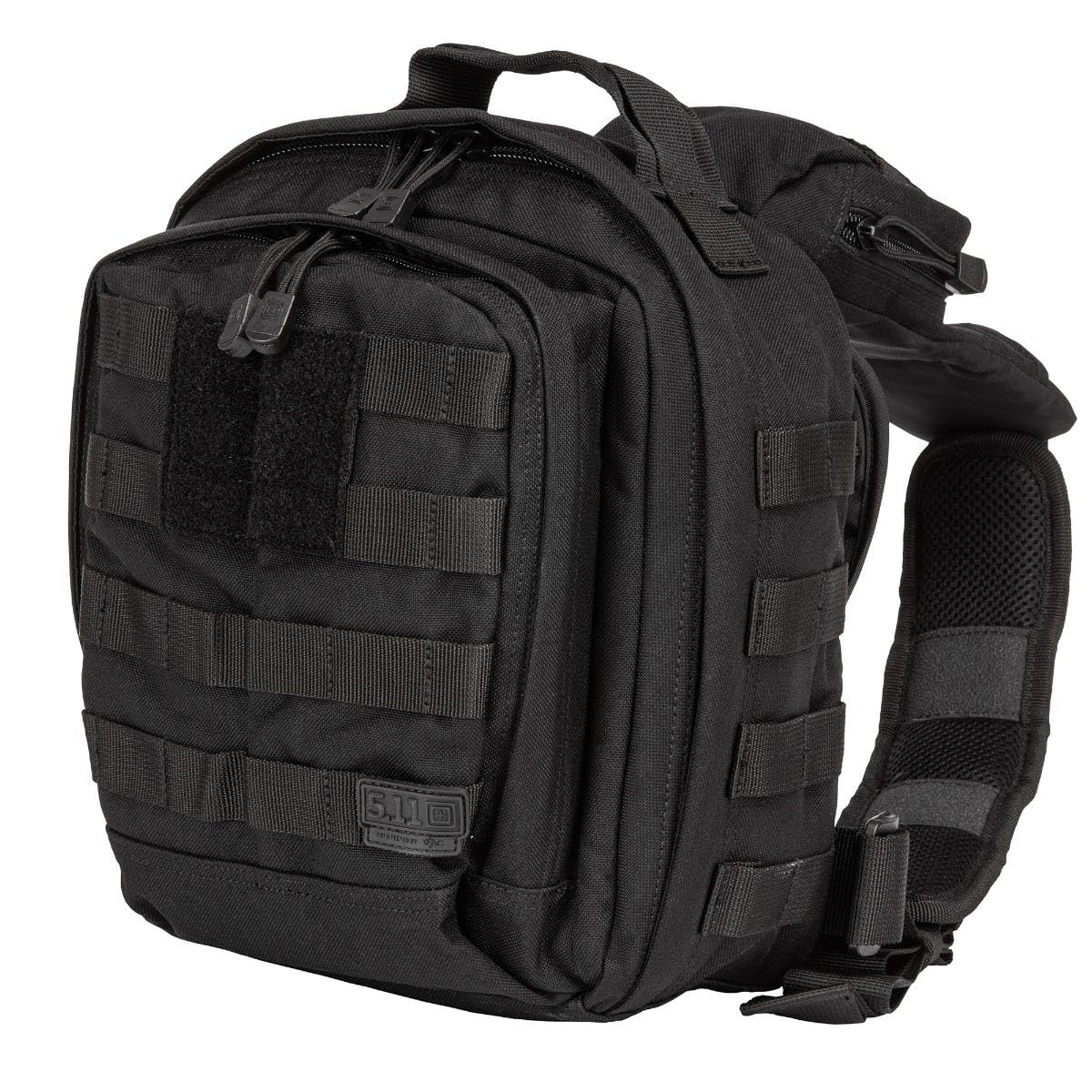 5.11 Tactical Sling Bag Pack MOAB 6, Shoulder Crossbody Military Bag, 11L, Black, Style 56963ABR