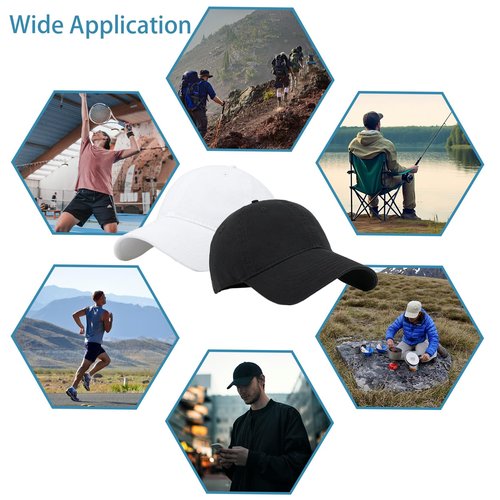 LYDTICK 20 Pack Baseball Cap Blank Trucker Hats Bulk Wholesale Hats Adjustable Plain for Men Women, White