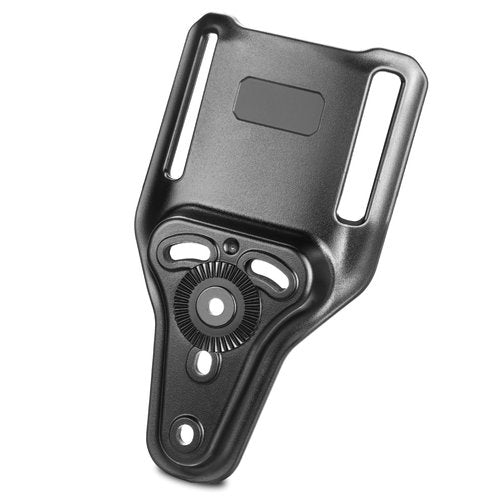 WARRIORLAND Mid-Ride Cantable Universal 2" Belt Loop (CUBL), Attachment for Duty Holster Belt, Adapter Fits 3-Hole Pattern Holsters- Black