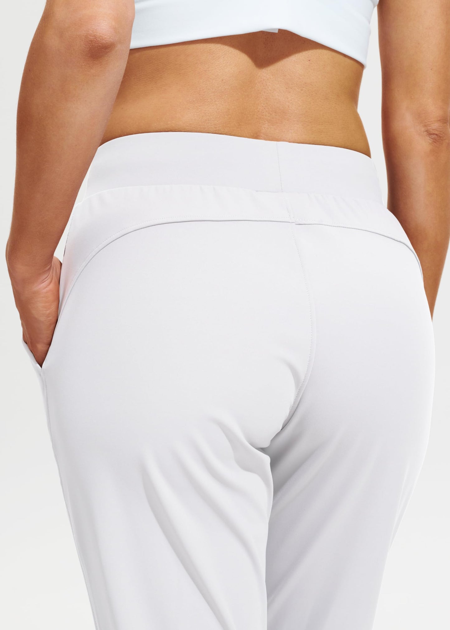 Libin Joggers for Women Yoga Sweatpants Athletic Dance Workout Leggings Tapered Lounge Casual Teacher Pants for Running Cloths, White XS