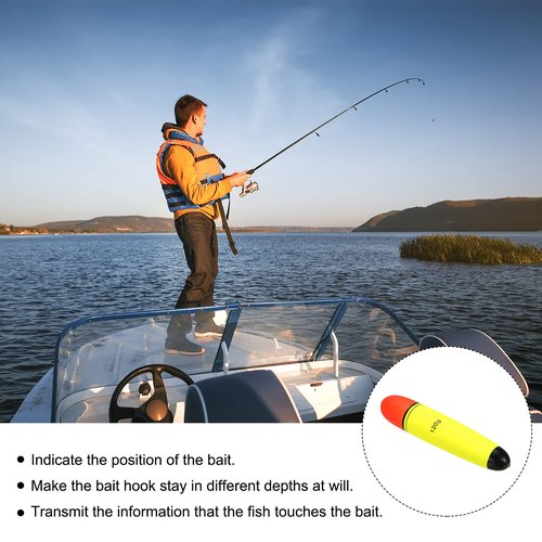PATIKIL 4.2oz Fishing Slip Bobbers, 4 Pack EVA Fishing Float for Sea Fishing Freshwater, Yellow