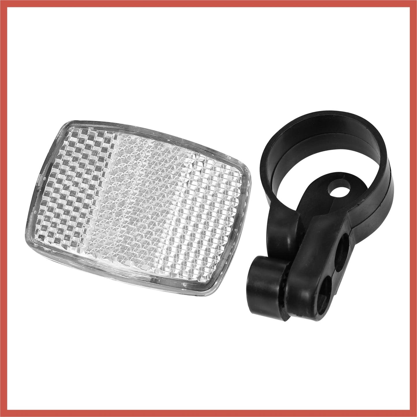 ACROPIX 10pcs Bicycle Front Rear Reflector Kit Mountain Bike Safety Warning Reflectors for Handlebar Seatpost and Night Cycling Red and White Car Parts