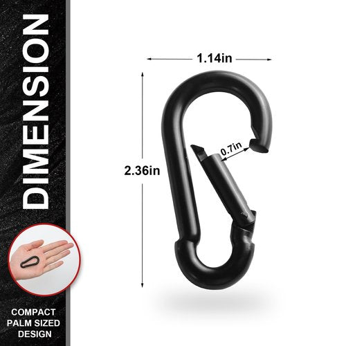 Stainless Steel Carabiner, 8PCS Carabiners Clip, Keychains Key Clip,Outdoors and Gym Snap Hooks Heavy Duty, Carabiner Heavy Duty Hiking,Harness and Key Ring Small Carabiner Clip