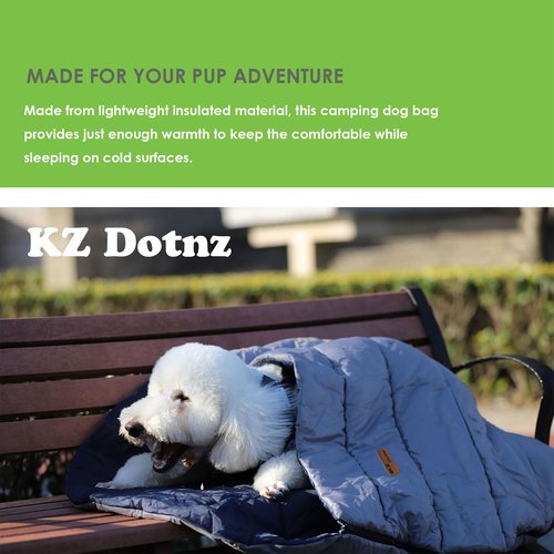 KZ Dotnz Outdoor Travel Dog Bed, Extra Durable Camping Dog Sleeping Bag, Large Portable Dog Mat, Machine Washable & Foldable,