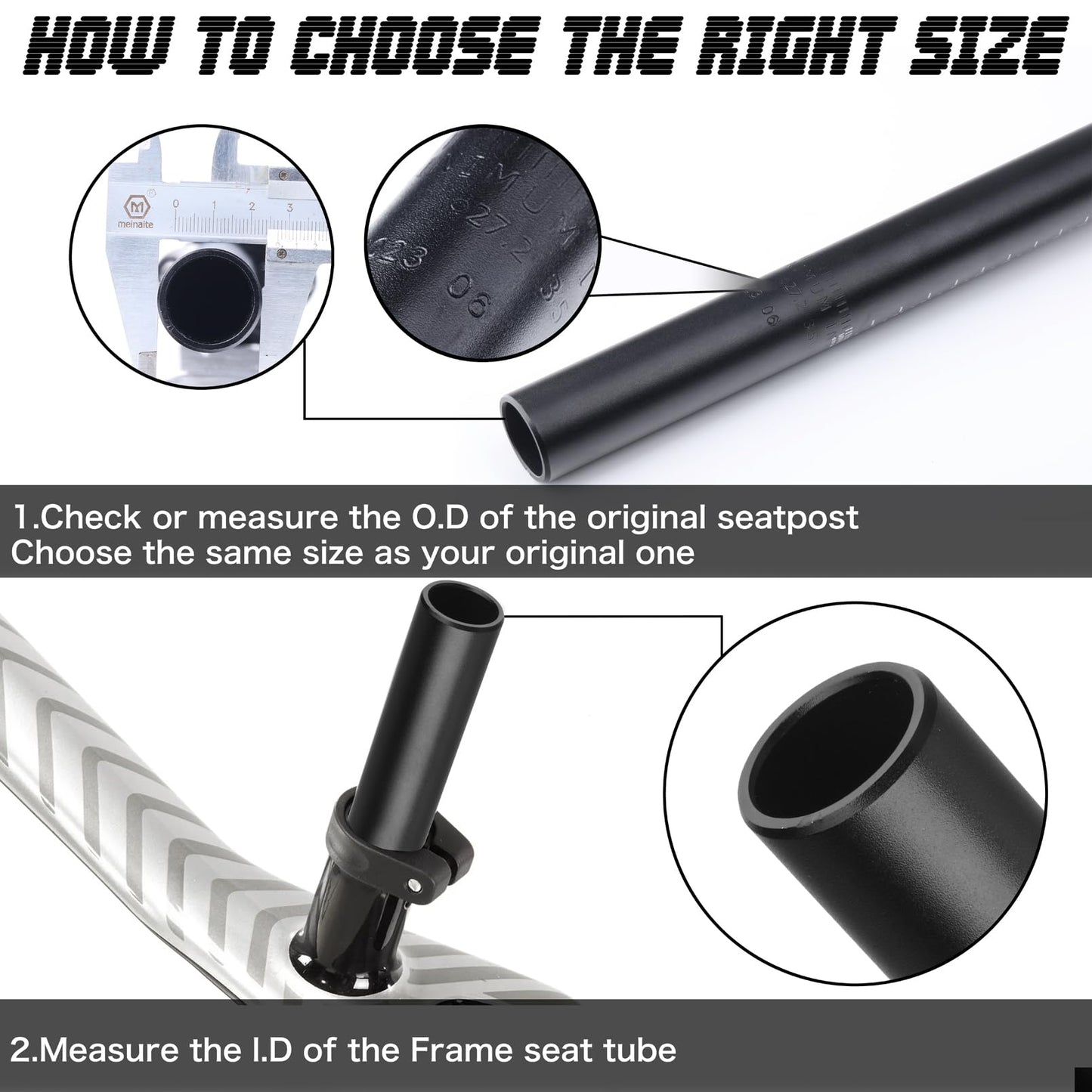 Aeibxiy Bike SeatPost 27.2mm 30.9mm 31.6mm Aluminum Alloy 350mm Bicycle Seat Post for Mountain Road Bikes BMX