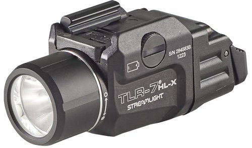Streamlight 69458 TLR-7 HL-X USB 1000-Lumen 22000 Candela Rechargeable Rail Mounted Weapon Light, Includes Interchangeable High and Low Switches, Black