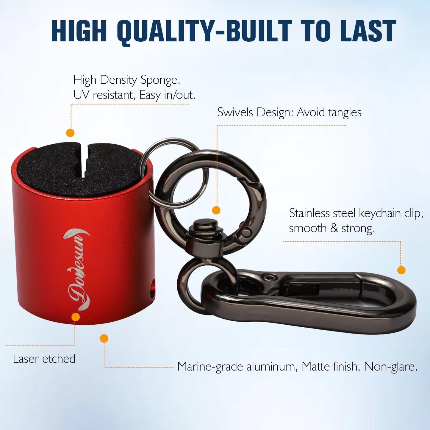 Dovesun Creek Rod Clips Wearable Fishing Rod Holder Clip Fly Fishing Pole Accessories 2PCS Red